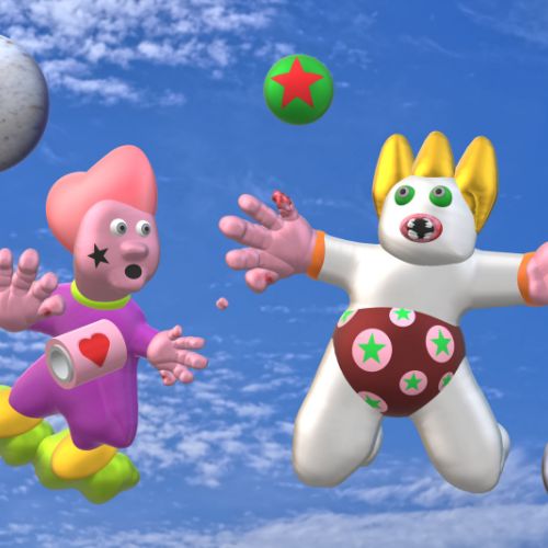 Grand enfant jouant à la balle