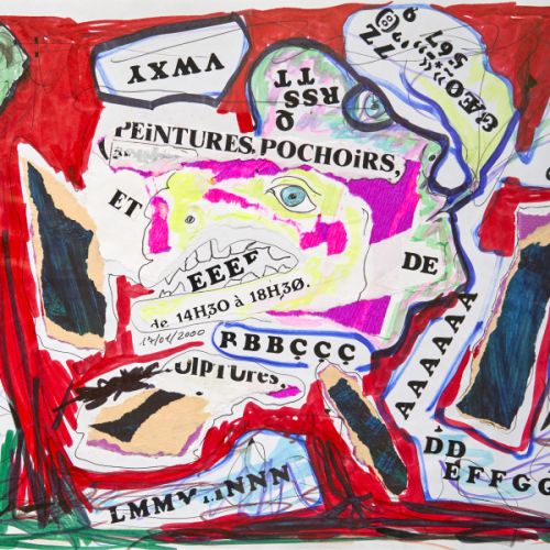 N° 567 - Femme nue, oiseau et homme à genoux