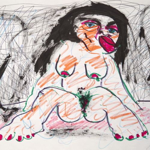 N° 694 - Femme nue et assise