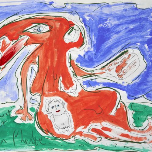 N° 772 - Femme et enfant sur l’herbe