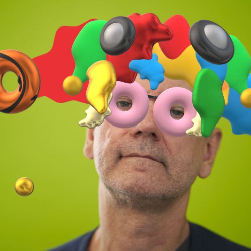 Test — Autoportrait en Arlequin