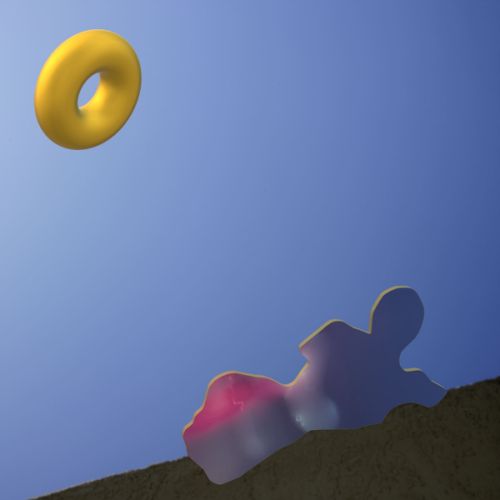 Femme bronzant sur la plage