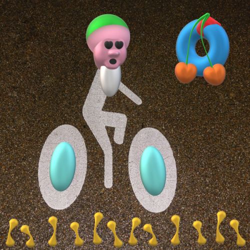 Hipster à vélo
