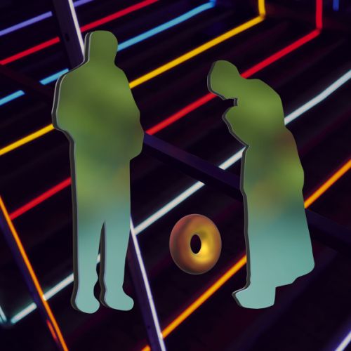 L’Angélus dans un monde virtuel n°1 (hommage à Millet et Dalí)