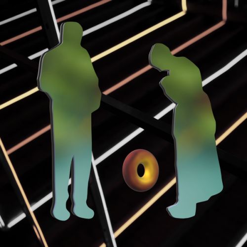 L’Angélus dans un monde virtuel n°2 (hommage à Millet et Dalí)