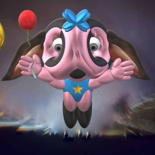 Petite lapine faisant le saut de l’ange