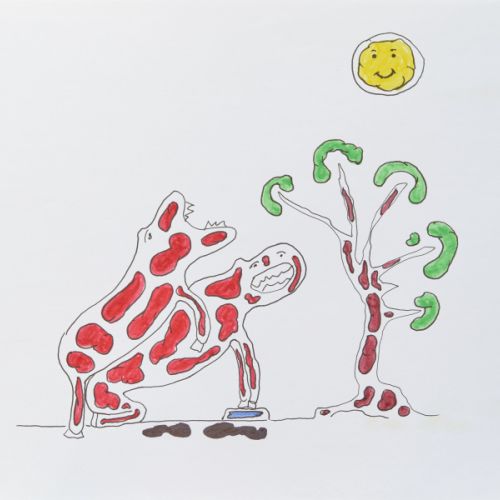 N° 452 - Couple animal - 1999 (21x29,6 cm)