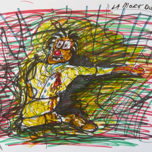 N° 464 - La mort du clown - 1999 (21x29,6 cm)