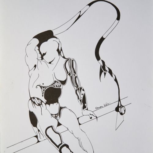 N° 173 - Homme assis - 1997 (25,2x32,5 cm)