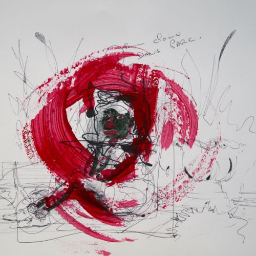 Z 10 - Femme clown dans parc - 2004 (24,1x31,9 cm)