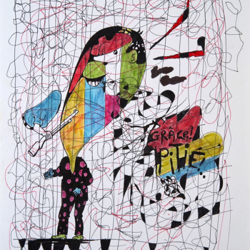 N° 383 - Grace! Pitié! - 1999 (21x29,7 cm)