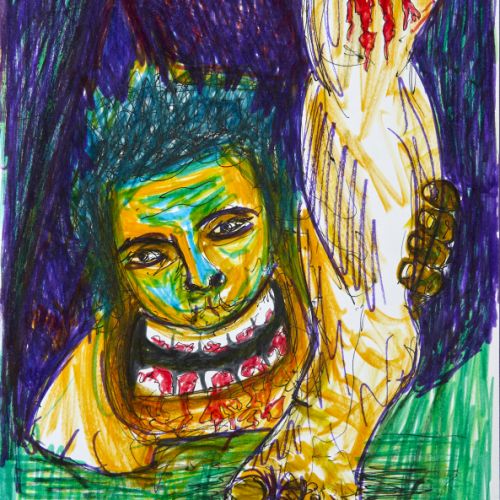 N° 484 - Femme cannibale - 1999 (19,5x29,5 cm)