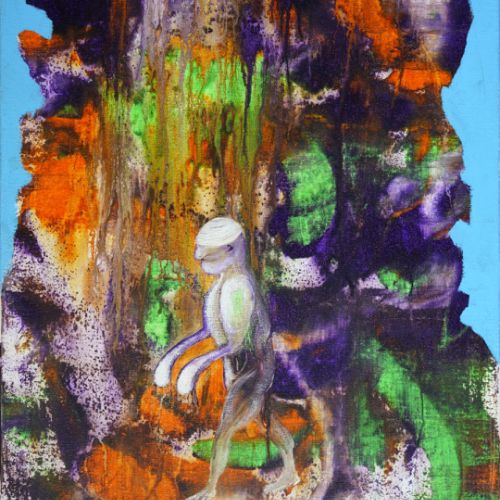 N° 71 - Le somnambule - Acryl sur toile (46 x 33 cm) 1996