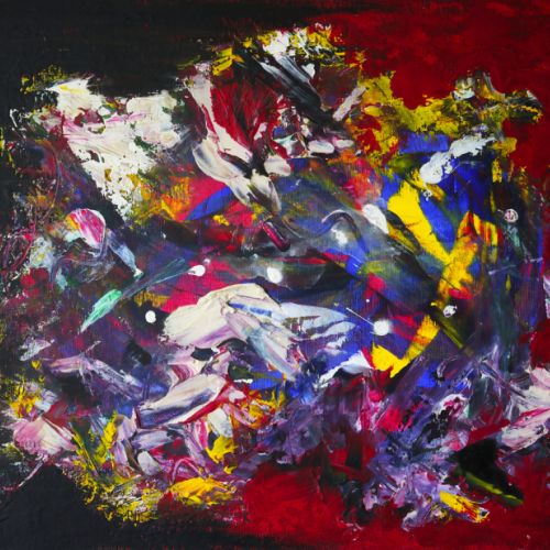 N°341 - Sans titre - Acryl sur toile (38 x 46 cm) 1999