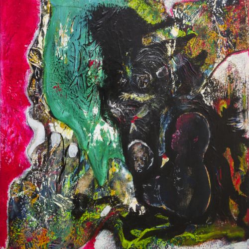 N° 6 - Nécropsie d'un névrosé - Acryl sur toile - (46 x 38 cm) 1994