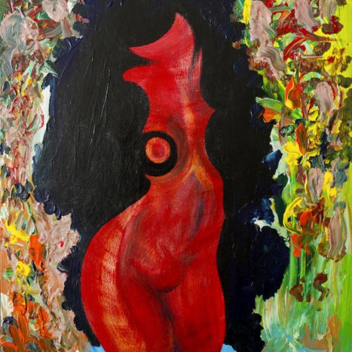 N° 297 - Femme dans l'eau - Acryl sur toile - (50 x 61 cm) 1998