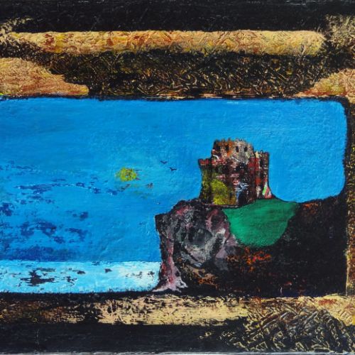 N° 8 - Paysage imaginaire - Acryl sur toile - (41x27 cm) 1995
