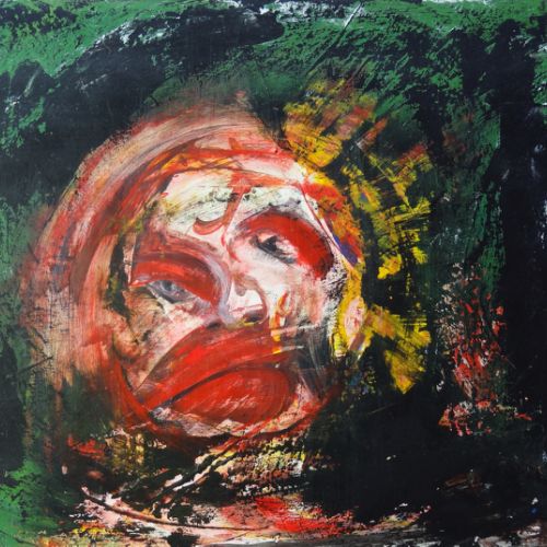 N° 635 - Portrait - Acryl sur isorel (43 x 58 cm) - 2000